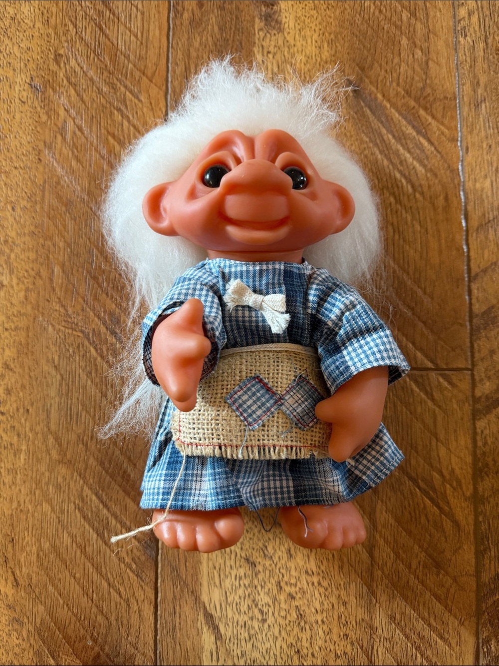 Thomas Dam 1977 Troll Doll White Hair Dress